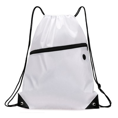 Drawstring Backpack w/ Zipper